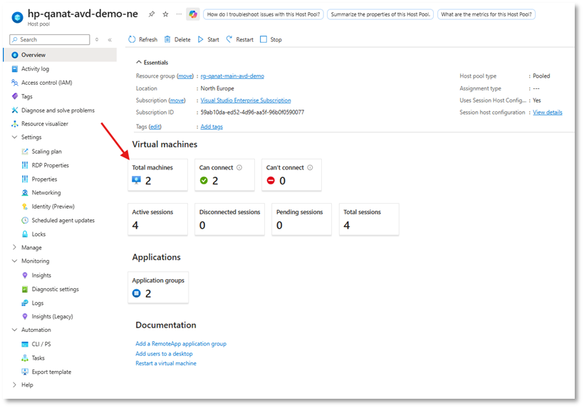 AVD Scaling Plan dynamic autoscaling