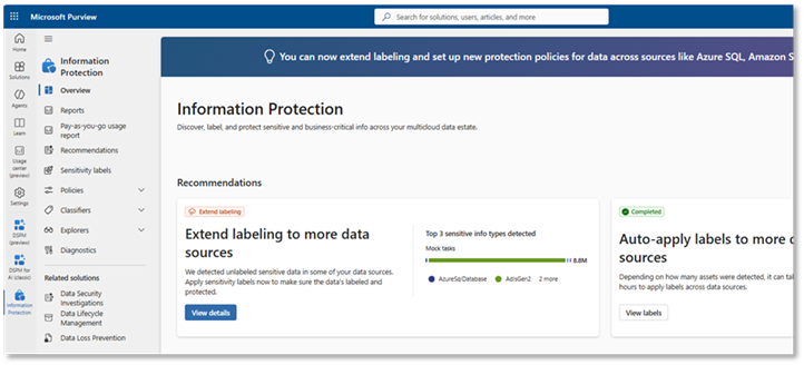 Microsoft Purview como herramienta de protección de información